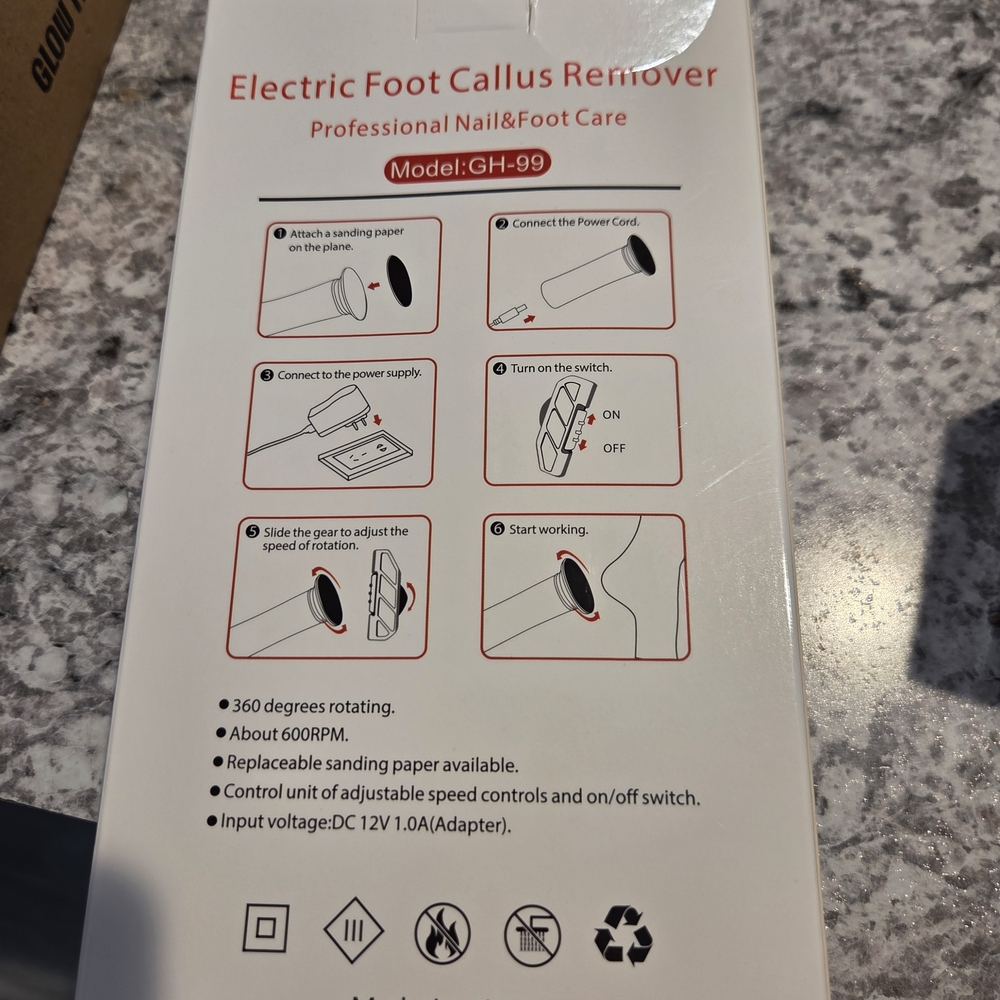 New In Box Electric Foot Callus Remover - Picture 2 of 3